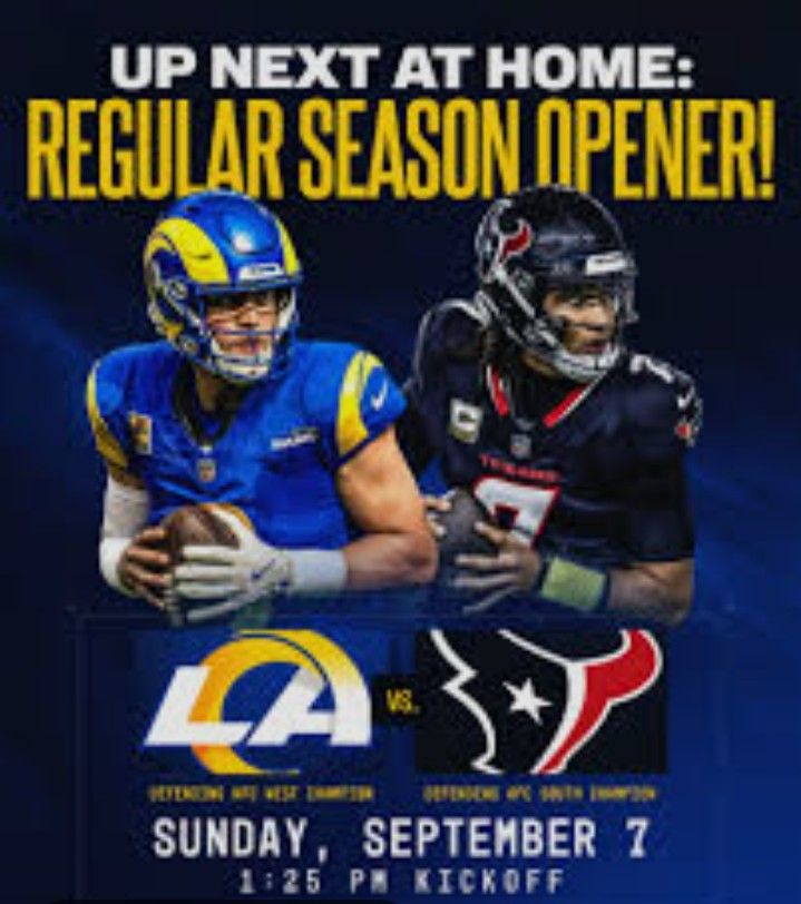 Rams Tickets 9/7 🎟 SEASON OPENER!  (8 SEATS AVAILABLE)