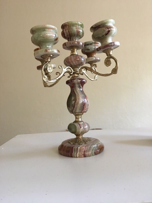 5 candle holder- pure onyx