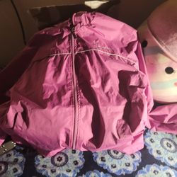 Womens Purple Acadia Size Large Rain Coat Nice 