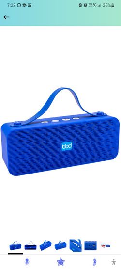 Powerful Stereo Bluetooth Wireless Speaker, Portable w/Hand Strap, Aux Cord, FM Radio, Built-in Mic w/Hands-Free Calling, 10M Range by Blue Beat Digit