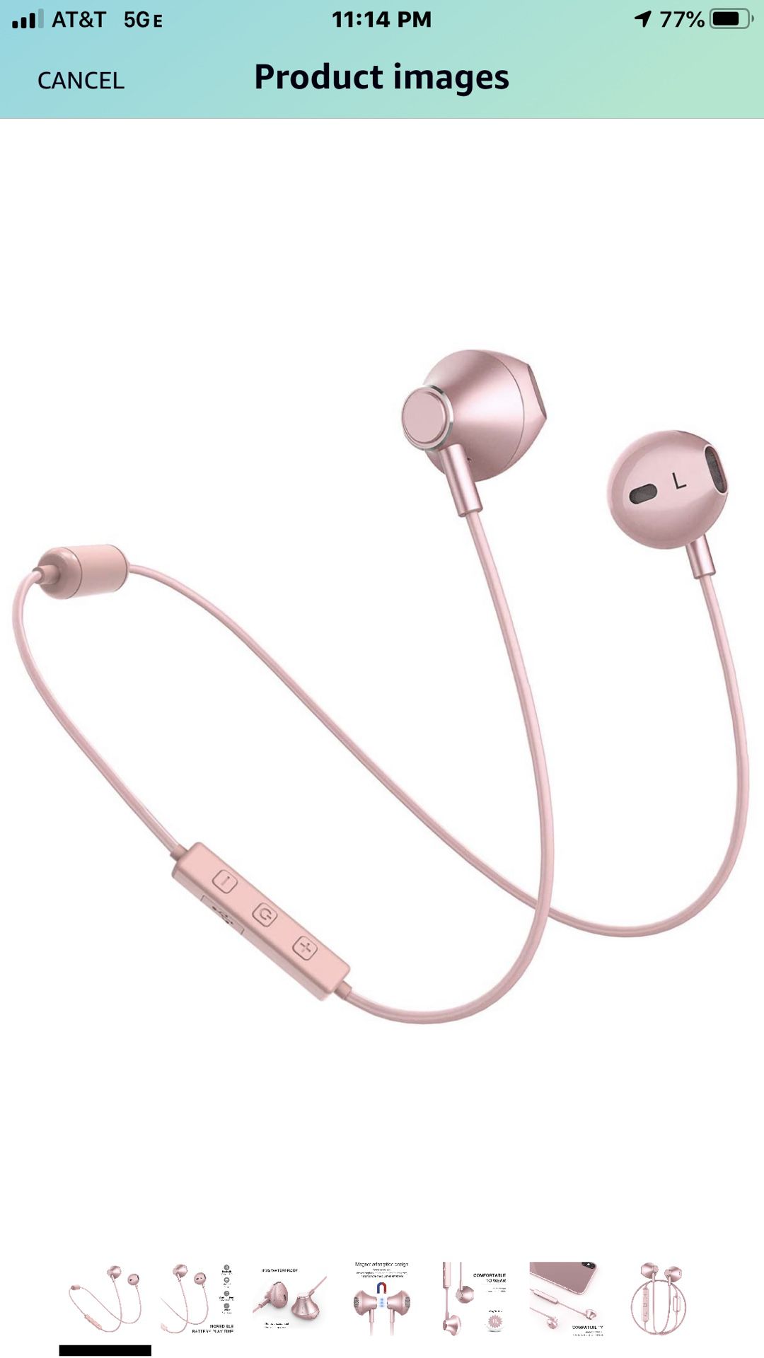 Bluetooth Headphone Rose gold