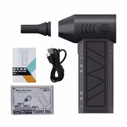 Mini Turbo Jet Fan Electric Air Duster speed Turbo Violent Blower Rechargeable with Light, brand new