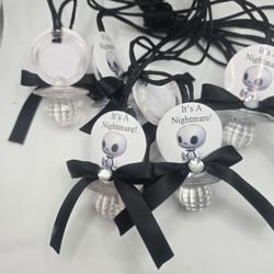 Nightmare Before Christmas Baby Shower Pacifiers Guest Favor Necklaces 