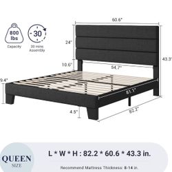 Brand New Queen Bedroom Set Dark Grey 