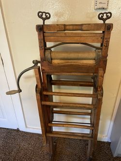 Antique Wringer Washer With folding Bench
