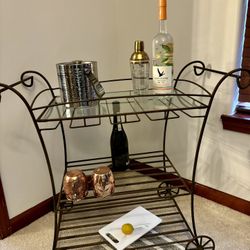 Wrought Iron Bar Cart