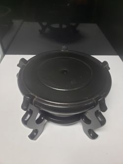 8.5" Asian Black Lacquer Riser / Stand For Pot or Vase