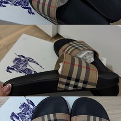 Women’s 7.5 burberry slides
