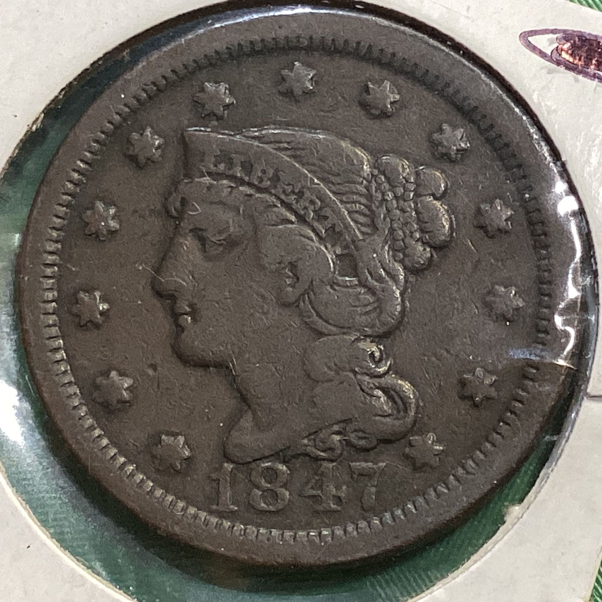 1847 & 1848 Braided Hair Liberty Head Large Cents,All Products : American Fashion Style Bags On Sale