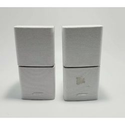Pair of Bose | Double Cube Speakers Lifestyle Acoustimass | White
