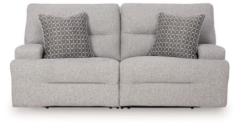 Acklen Place - 2-Piece Power Reclining Sectional Loveseat - Pewter