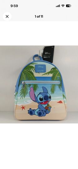 NWT Loungefly Disney Lilo Stitch Turtle Backpack
