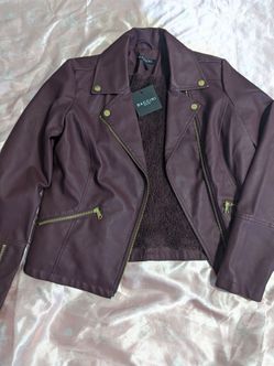 Baccini Faux Leather Moto Jacket