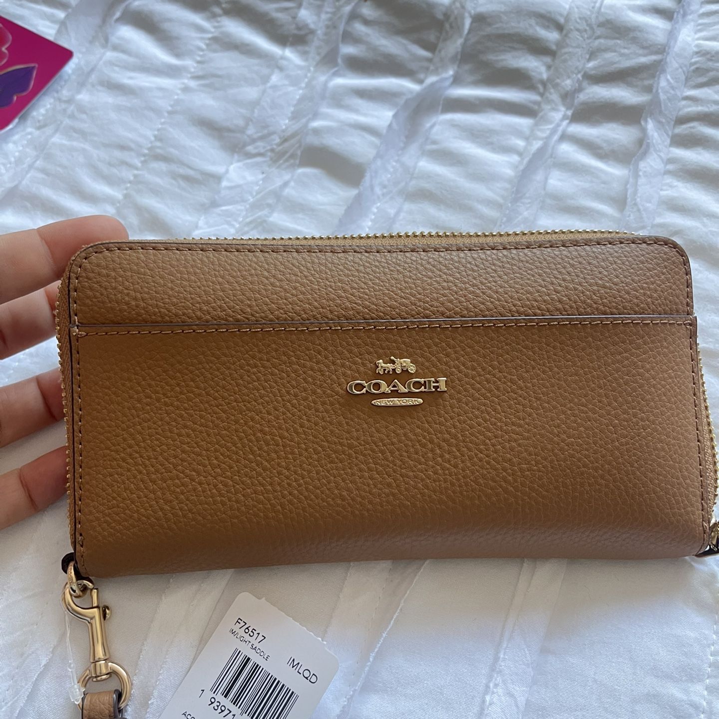 Coach light saddle wallet sales