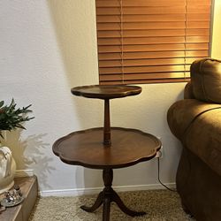 2 Tiered Antique Side Table