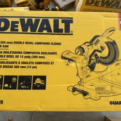 DEWALT 15 Amp Corded 12 in. Double Bevel Sliding Compound Miter Saw, Blade Wrench and Material Clamp