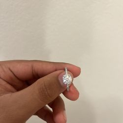 Halo Moissanite Engagement Ring