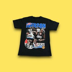 Vintage Philadelphia 76ers Allen Iverson NBA Player Graphic t-shirt small