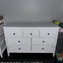 Sturdy white dresser for kids toddlers babies