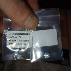  2 Loose Diamonds 1ct Vvs1 D Color Certify