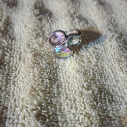 Women's Colorful Stones 925 Sterling Silver Ring