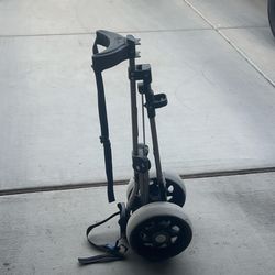 Black Foldable Push Cart With Wheels