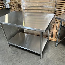 New Stainless Steel Work Tables Prep Tables
