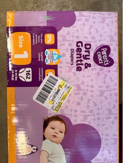 Size 1 diapers and baby wipes - parents choice