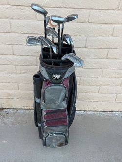 Gold Clubs with Bag
