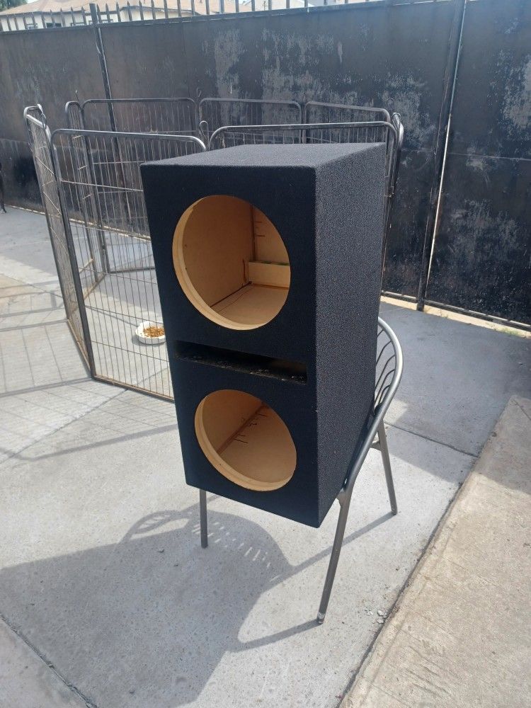 2x12" Double Baffle Ported Subwoofer Box 15x17x32 Tuned 32hz