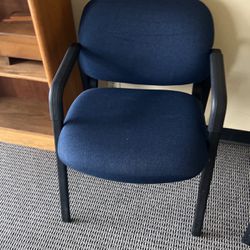 Six Blue Office Chairs $30