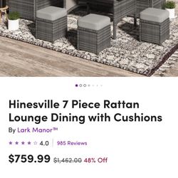7 Piece Patio Furniture