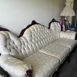 Vintage Couch Set & Lamps