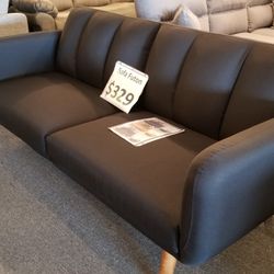 Brand New 81" Black Fabric Adjustable Sofa Futon
