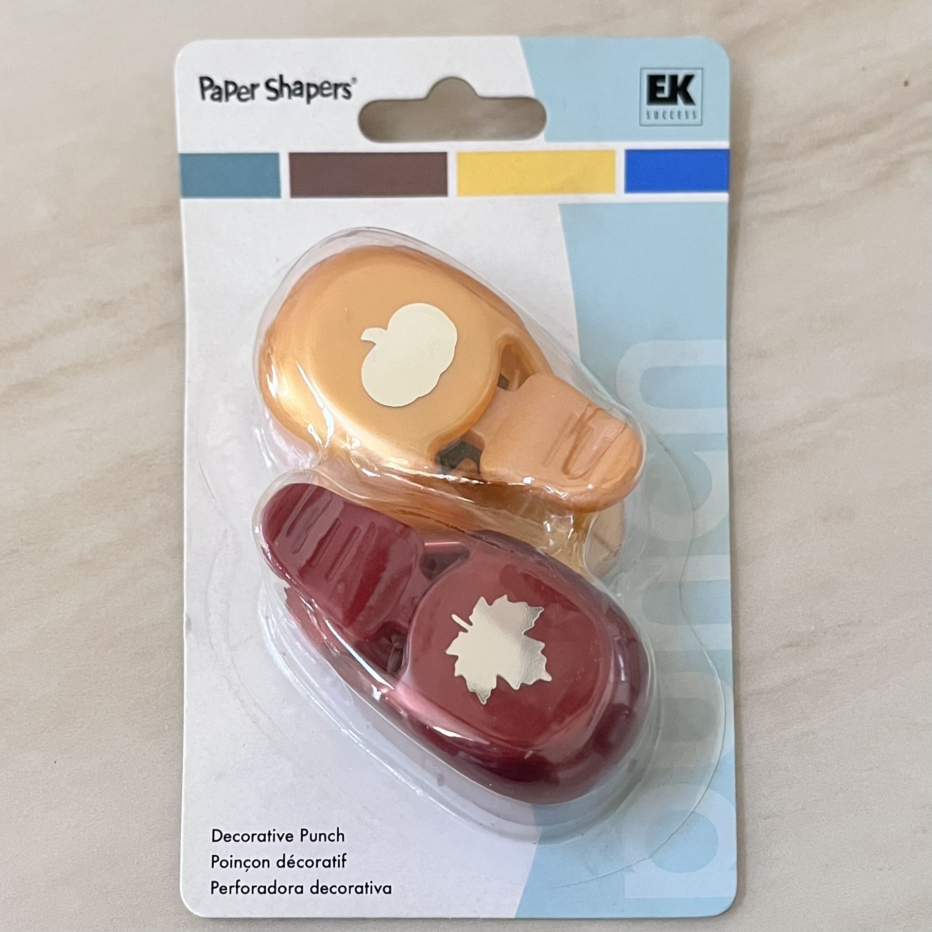 EK Success Paper Shapers Punch Set of 2 Pumpkin & Maple Leaf