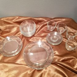 Set of Clear glass dishes