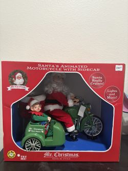 Mr. Christmas Santa’s Animated Motorcycle with Sidecar