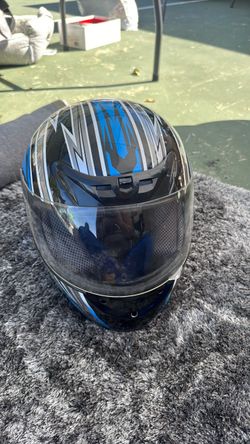 Full-Face Motorcycle Helmet Black Blue
