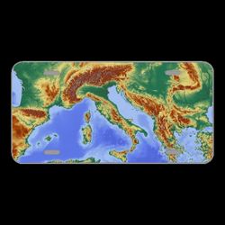 License Plate Novelty Car Front Italy Alpine Alpine Region Map