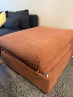 IKEA Vallentuna Sleeper Ottoman – HILLARED Dark Orange