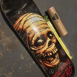 8.5” Zero Skateboard Deck W/ Grip Tape + Rails Dane Burman