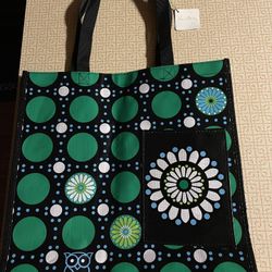 Vera Bradley Reusable Plastic Large  Shopping Bag