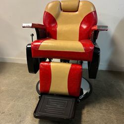 Red & Yellow Hydraulic Barberpub Barber Chair 2688