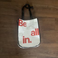 NWOT LULULEMON Reusable Logo Tote Shopping Bag Red & White 10" X 9”