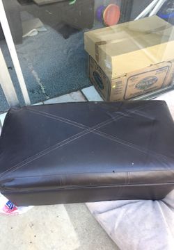 Dark Brown Storage Ottoman