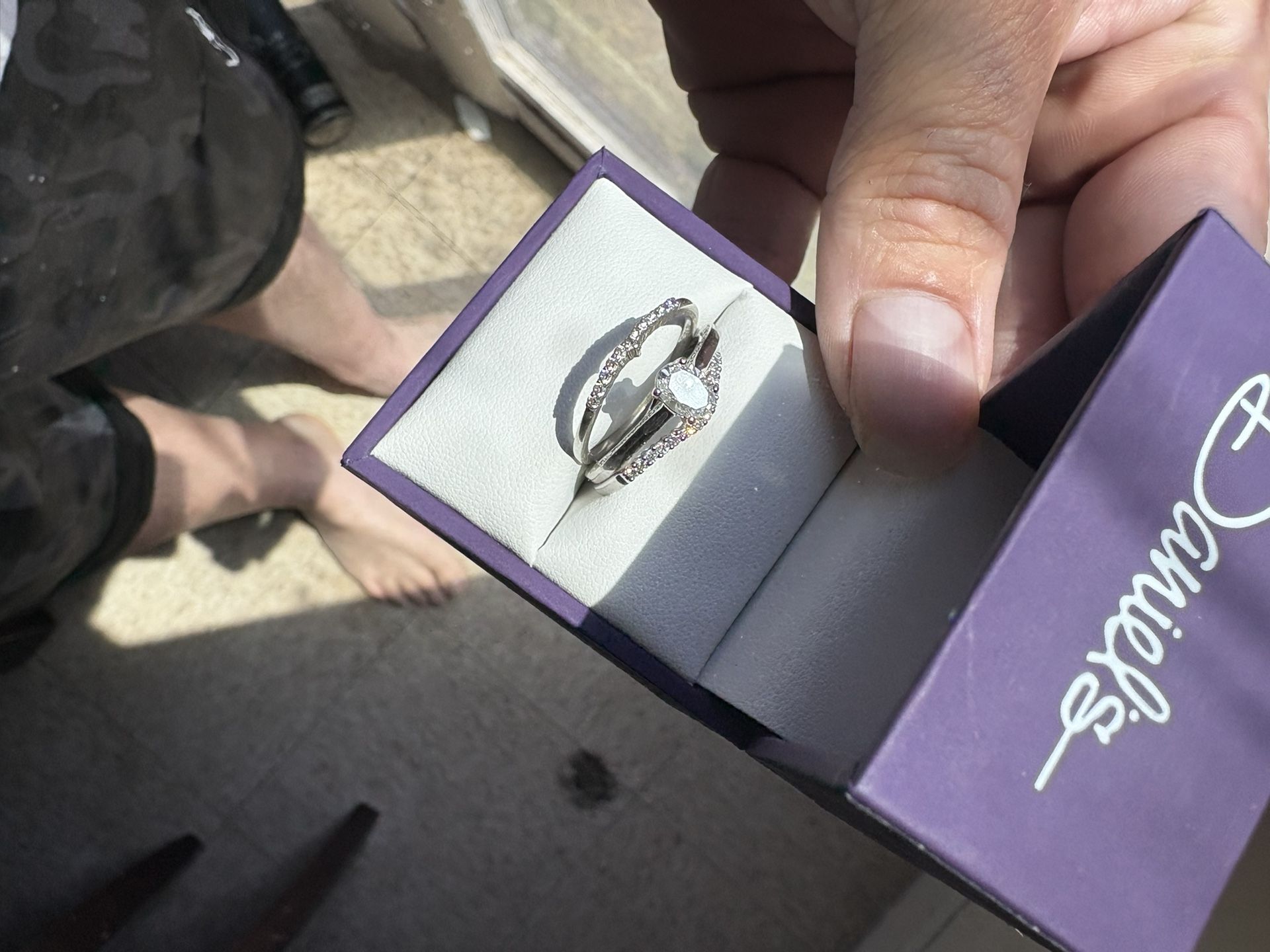 Diamond Engagement Ring/ And Band