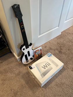 Nintendo Wii CIB with Guitar Hero