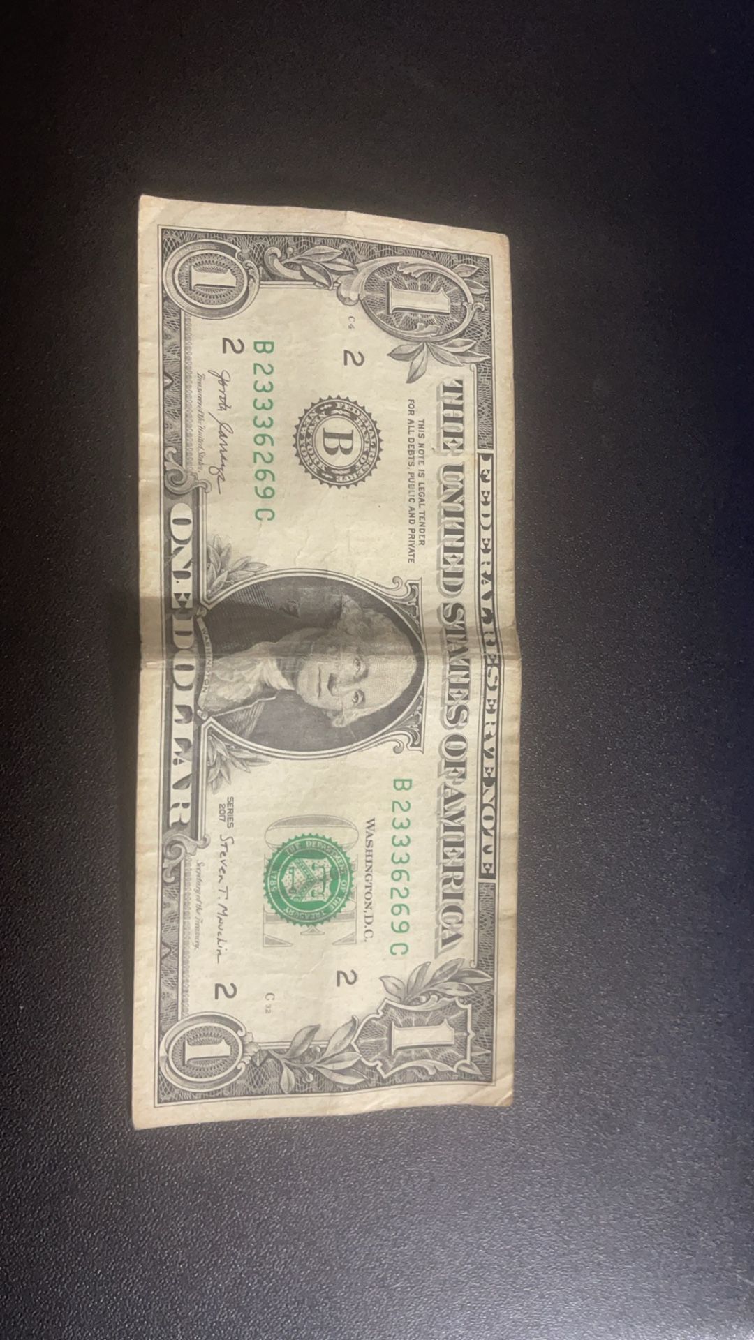 Rare SERIES 2017 $1 Dollar Bill !!PRICE NEGOTIATIONABLE!!