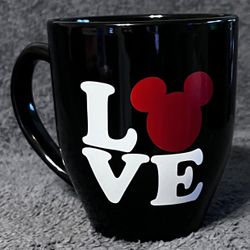 Large 2013 Disney Mickey Mouse Love Coffee Mug 16 oz.