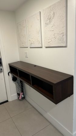 Floating Wall-Mounted Console Shelf